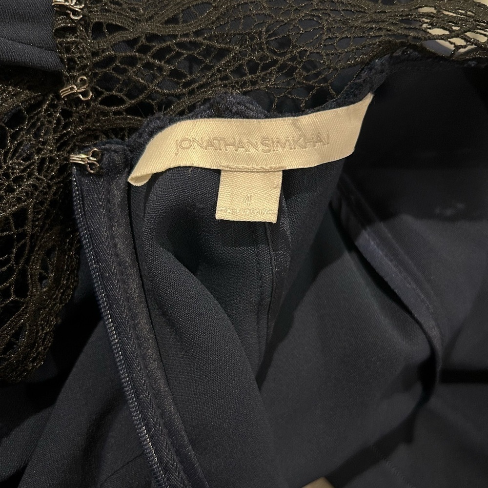 Jonathan Simkhai Navy and Black Long Sleeve Dress / Size 4 / - Picture 11 of 13
